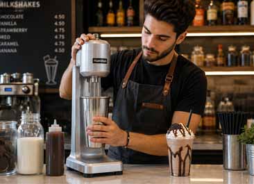 چگونه با دستگاه میلک شیک ساز، میلک شیکی حرفه‌ای و یکدست تهیه کنیم؟