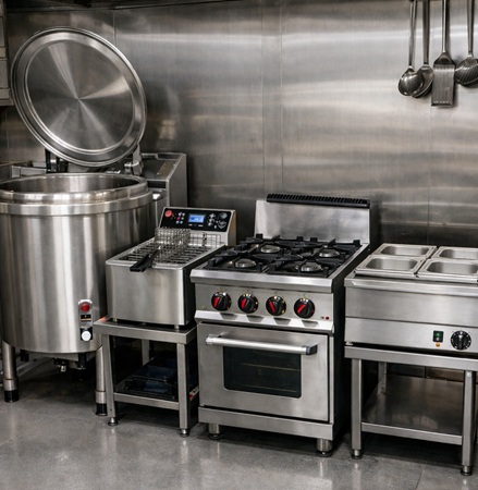 آشپزخانه حرفه‌ای شما، با تجهیزات پخت صنعتی خانه و هتل؛ سریع، باکیفیت و بدون دردسر!
